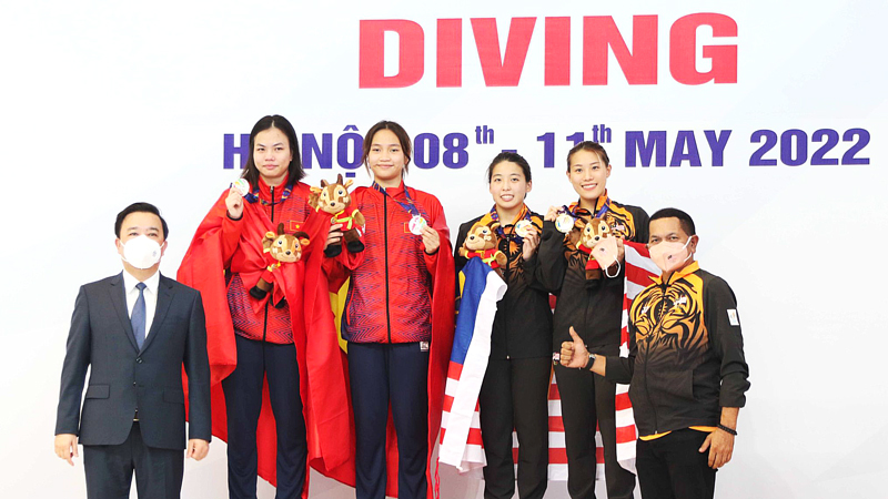 Nhảy cầu Việt Nam giành thêm 1 huy chương bạc ở SEA Games 31
