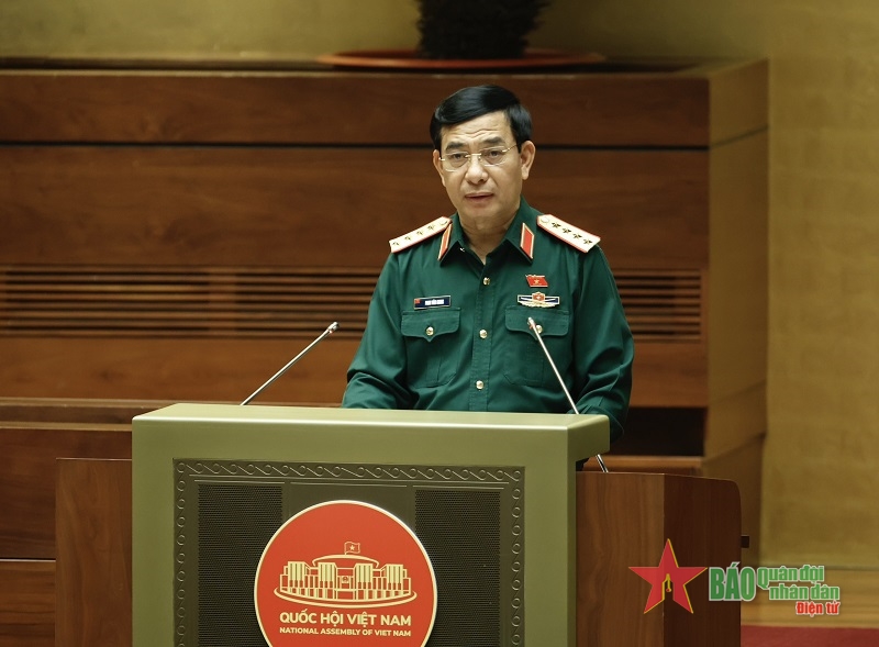 Đại tướng Phan Văn Giang trình dự án Luật Công nghiệp quốc phòng, an ninh và động viên công nghiệp