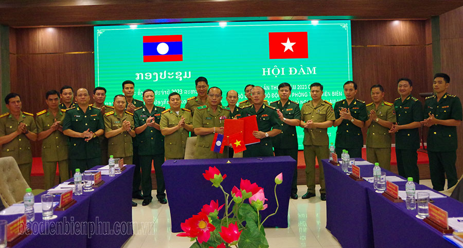 Bộ Chỉ huy Bộ đội Biên phòng Ðiện Biên Hội đàm thường niên với Ty An ninh tỉnh Phoong Sa Ly