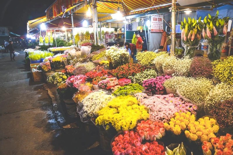 Chợ hoa lớn nhất miền bắc sẽ thành sản phẩm du lịch đêm