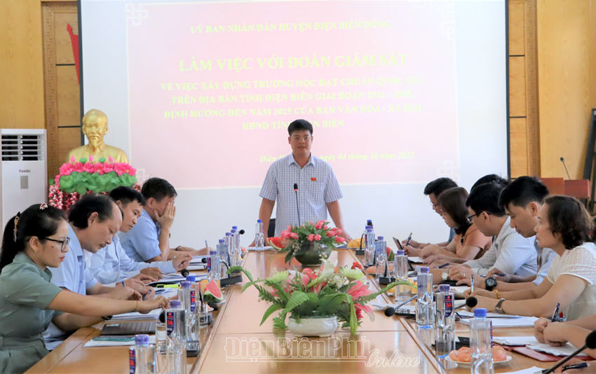Giám sát việc xây dựng trường chuẩn quốc gia tại huyện Điện Biên Đông
