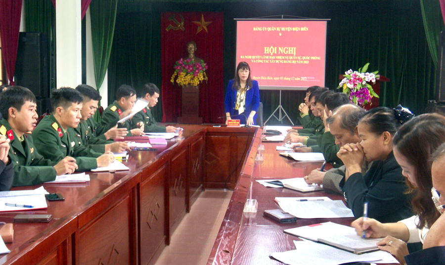 Đảng ủy Quân sự huyện Điện Biên ra nghị quyết lãnh đạo nhiệm vụ quân sự, quốc phòng năm 2023