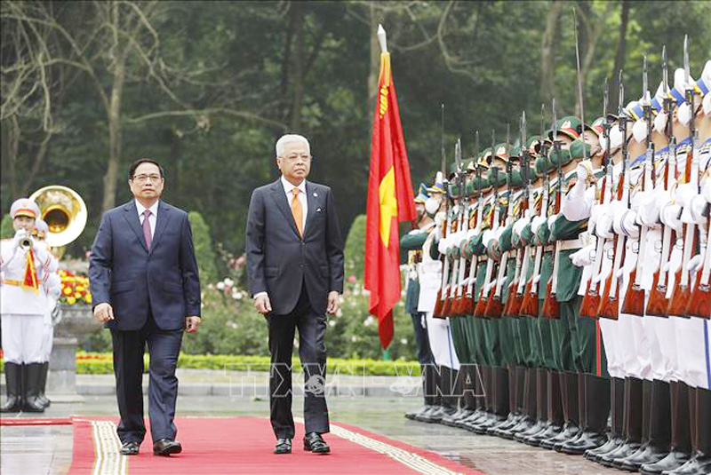 Thủ tướng Phạm Minh Chính chủ trì Lễ đón Thủ tướng Malaysia Dato’ Sri Ismail Sabri bin Yaakob