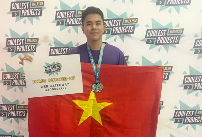 Cậu học trò Sóc Trăng đoạt Á quân 1 cuộc thi lập trình tại Malaysia