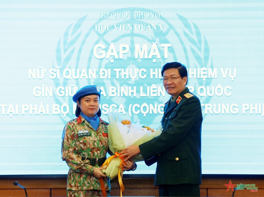 Học viện Quân y gặp mặt nữ sĩ quan thực hiện nhiệm vụ gìn giữ hòa bình Liên hợp quốc