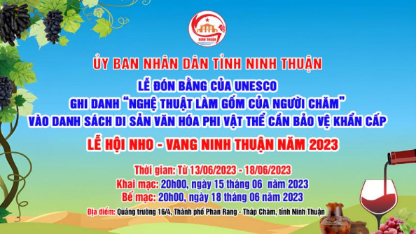 Các hoạt động, sự kiện tại Lễ hội Nho-Vang Ninh Thuận 2023